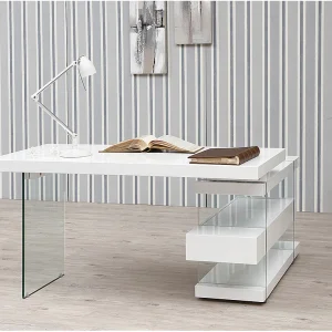 Bureau wit en glas 3002 ANGEL CERDA
