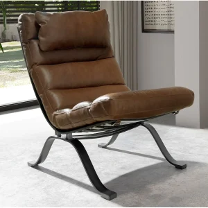 Donkerbruine leren fauteuil 5161 ANGEL CERDA