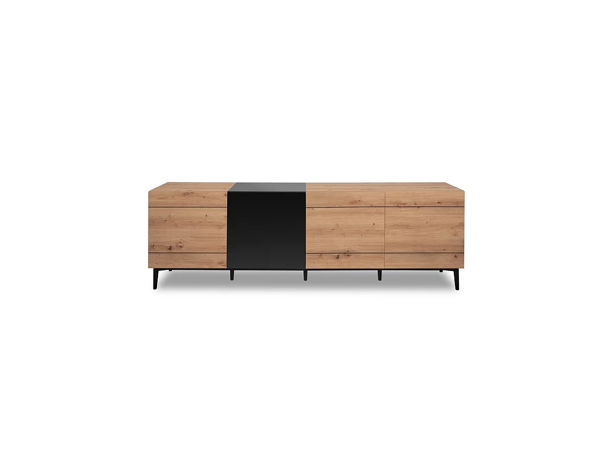 Buffet Bas 4 Deuren decor Licht Hout L200 cm - Nola