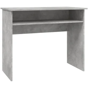 Bureau 90x50x74 cm bewerkt hout betongrijs Bureau 90x50x74 cm bewerkt hout betongrijs