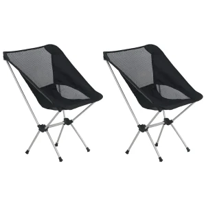 Campingstoelen 2 st met draagtas 54x50x65 cm aluminium Campingstoelen 2 st met draagtas 54x50x65 cm aluminium