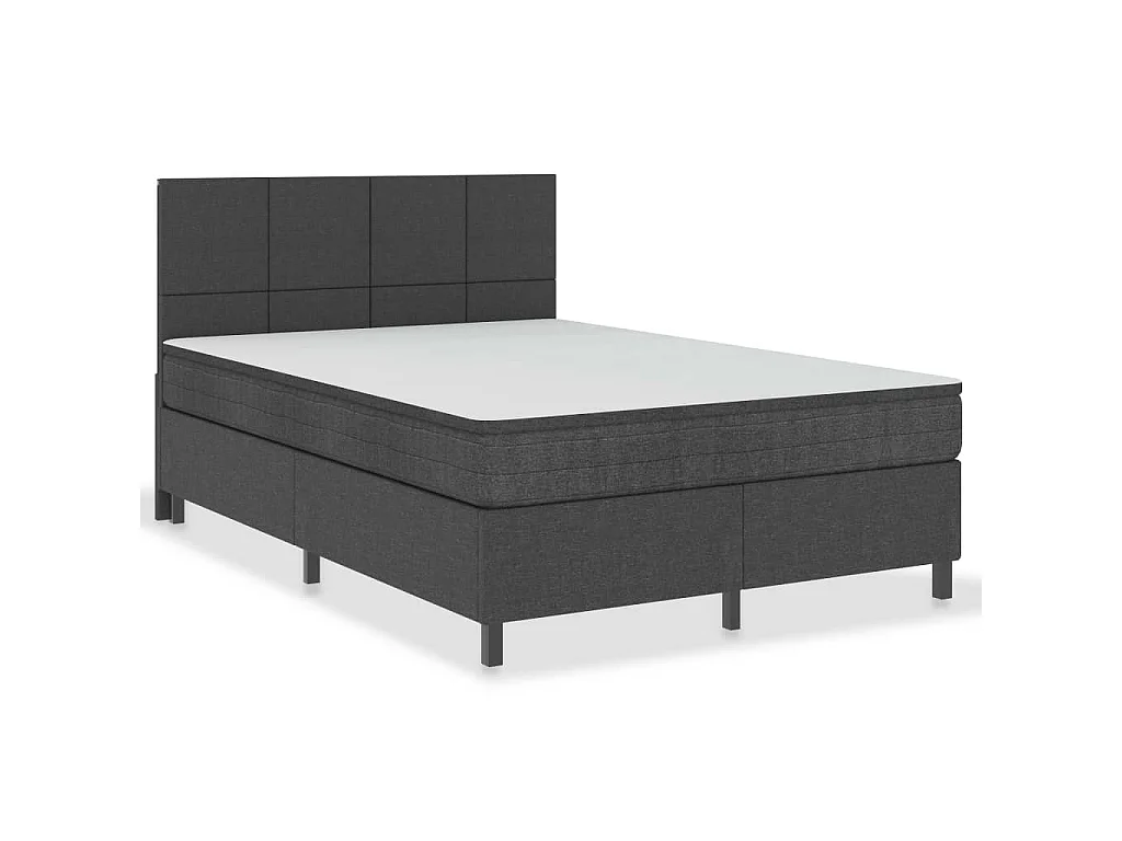 Boxspring stof donkergrijs 160x200 cm