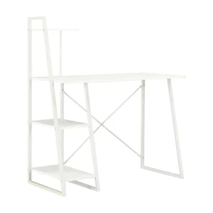 Bureau met schappen 102x50x117 cm wit Bureau met schappen 102x50x117 cm wit