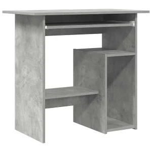 Bureau 80x45x74 cm bewerkt hout betongrijs