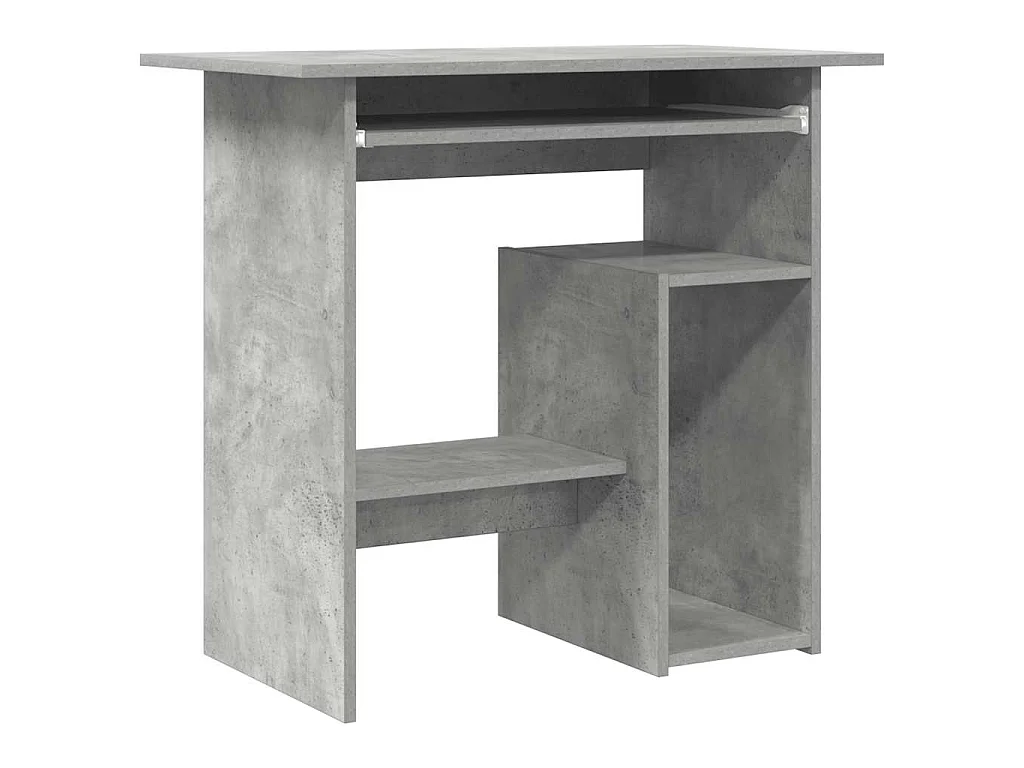 Bureau 80x45x74 cm bewerkt hout betongrijs