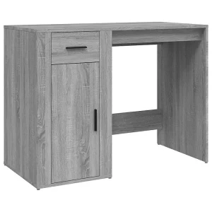Bureau 100x49x75 cm bewerkt hout grijs sonoma eikenkleurig Bureau 100x49x75 cm bewerkt hout grijs sonoma eikenkleurig