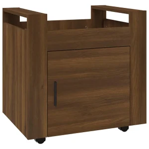 Bureaukastje 60x45x60 cm bewerkt hout bruin eikenkleur Bureaukastje 60x45x60 cm bewerkt hout bruin eikenkleur