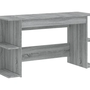 Bureau 140x50x75 cm bewerkt hout grijs sonoma eikenkleurig
