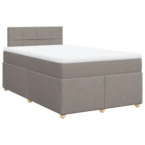 Boxspring met matras stof taupe 120×200 cm Boxspring met matras stof taupe 120×200 cm