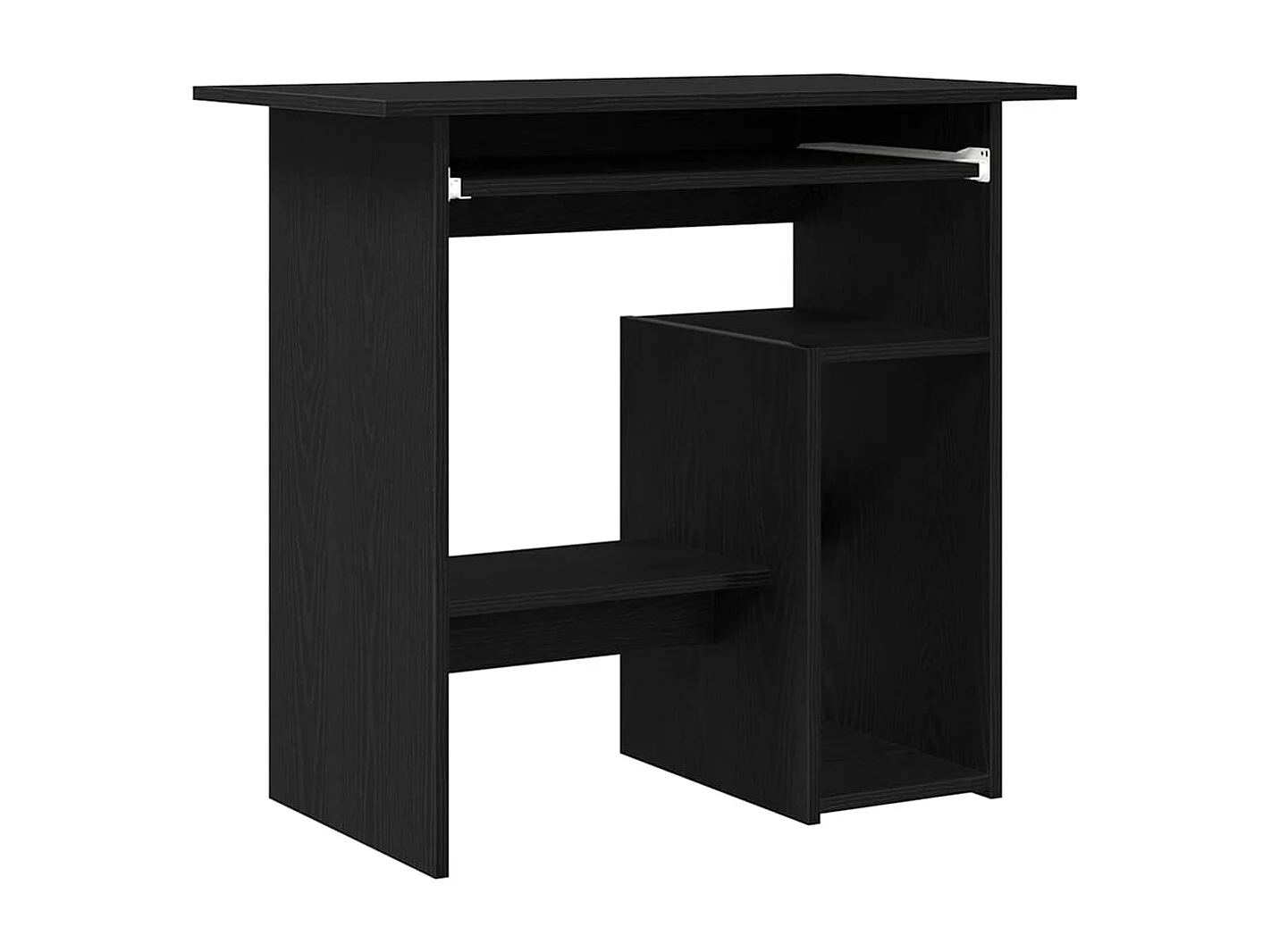 Bureau 80x45x74 cm spaanplaat zwart eikenkleurig