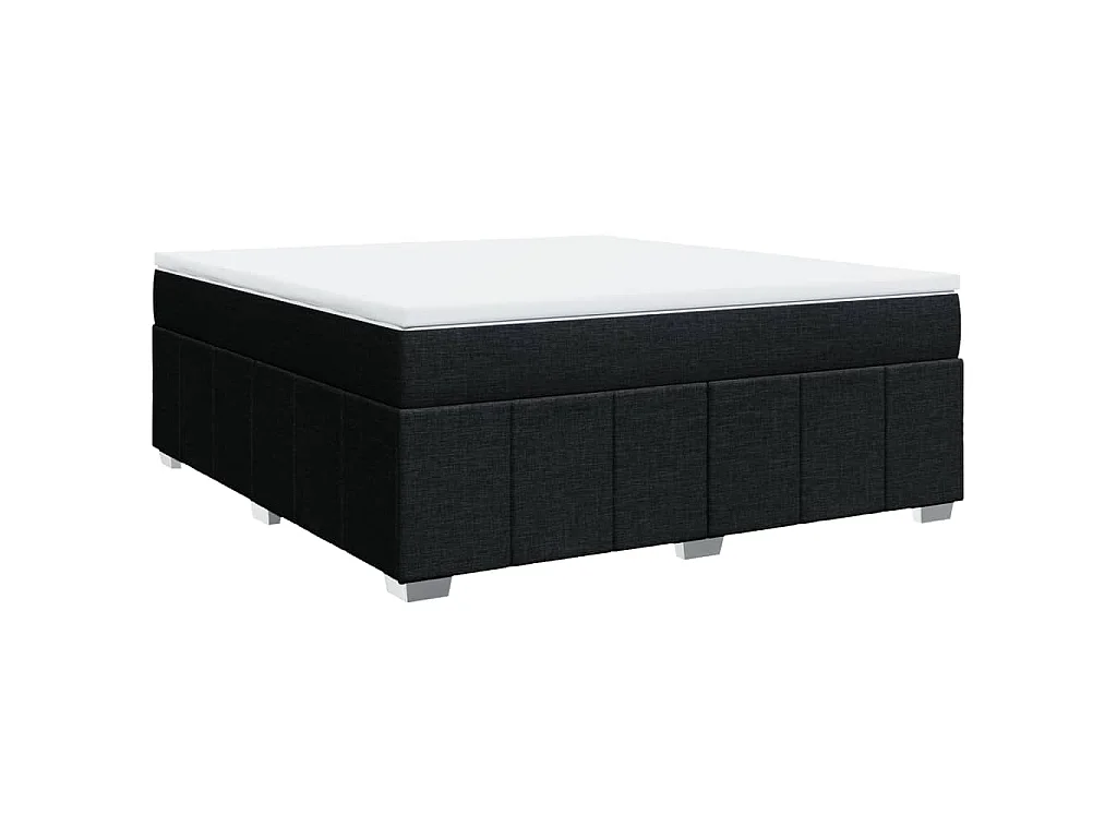Boxspring met matras stof zwart 180x200 cm
