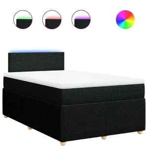 Boxspring met matras stof zwart 120×190 cm Boxspring met matras stof zwart 120×190 cm