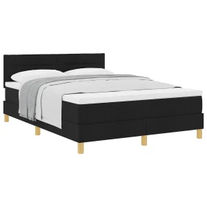 Boxspringbed met matras met matras Zwart 160 x 200 cm Stof Boxspringbed met matras met matras Zwart 160 x 200 cm Stof
