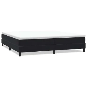 Boxspringbed zonder matras 200×210 cm fluweel zwart Boxspringbed zonder matras 200×210 cm fluweel zwart