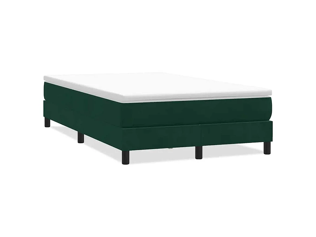Boxspring zonder matras fluweel donkergroen 120x220 cm