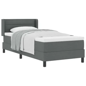 Boxspringbed met matras met matras Donkergrijs 90 x 200 cm Boxspringbed met matras met matras Donkergrijs 90 x 200 cm