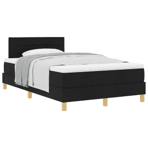 Boxspringbed met matras met matras Zwart 120 x 200 cm Stof Boxspringbed met matras met matras Zwart 120 x 200 cm Stof