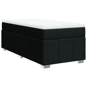Boxspring met matras stof zwart 80×200 cm Boxspring met matras stof zwart 80×200 cm