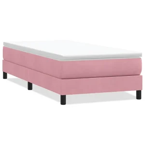 Boxspring zonder matras fluweel roze 100×210 cm Boxspring zonder matras fluweel roze 100×210 cm
