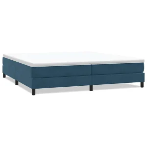 Boxspring zonder matras fluweel donkerblauw 200×210 cm Boxspring zonder matras fluweel donkerblauw 200×210 cm
