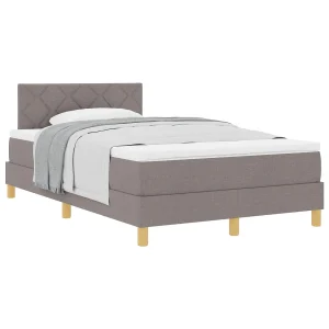 Boxspringbed met matras met matras Taupe 120 x 200 cm Stof Boxspringbed met matras met matras Taupe 120 x 200 cm Stof