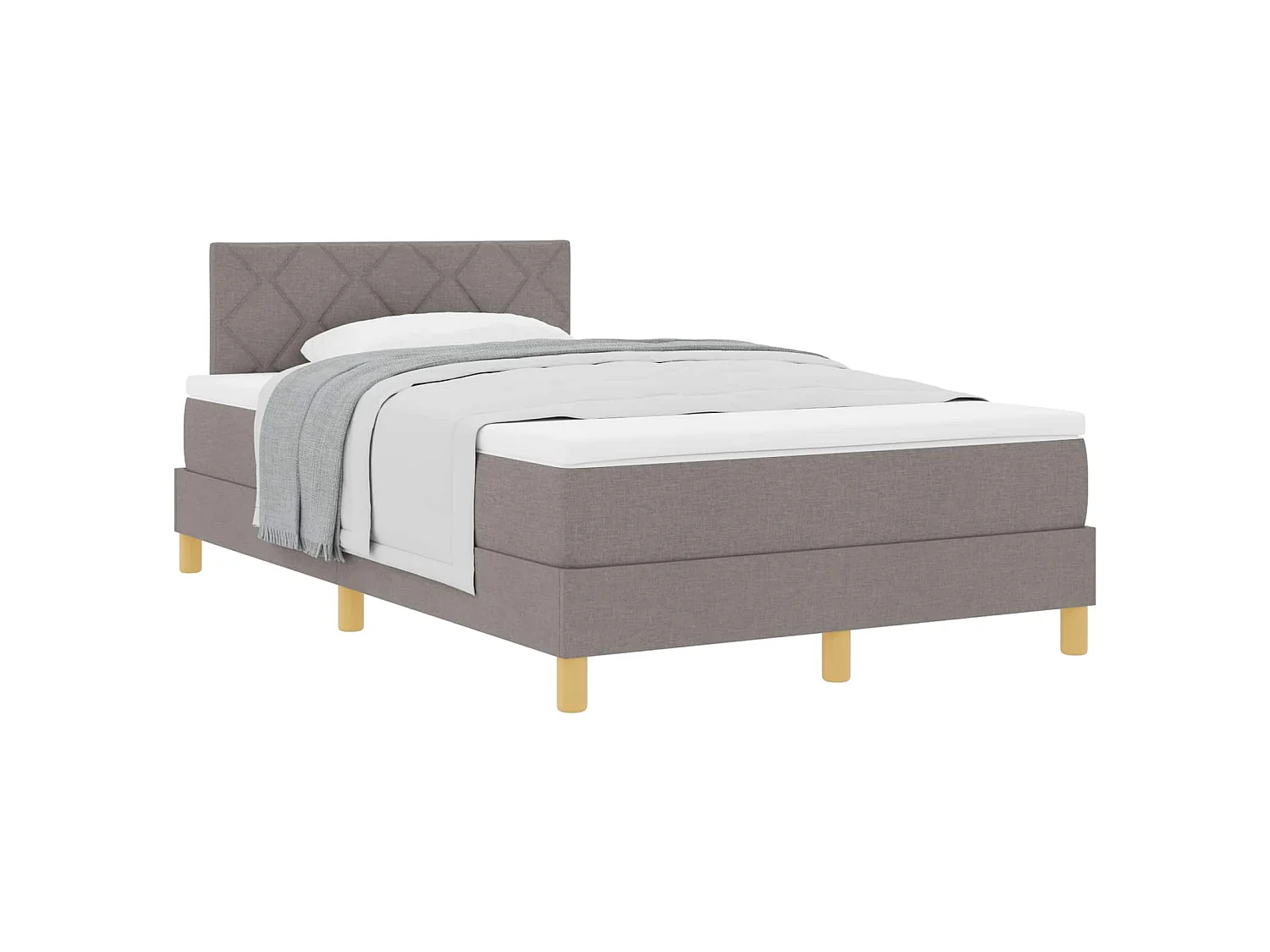 Boxspringbed met matras met matras Taupe 120 x 200 cm Stof