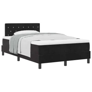 Boxspringbed met Matras met matras Zwart 120 x 200 cm Stof Boxspringbed met Matras met matras Zwart 120 x 200 cm Stof