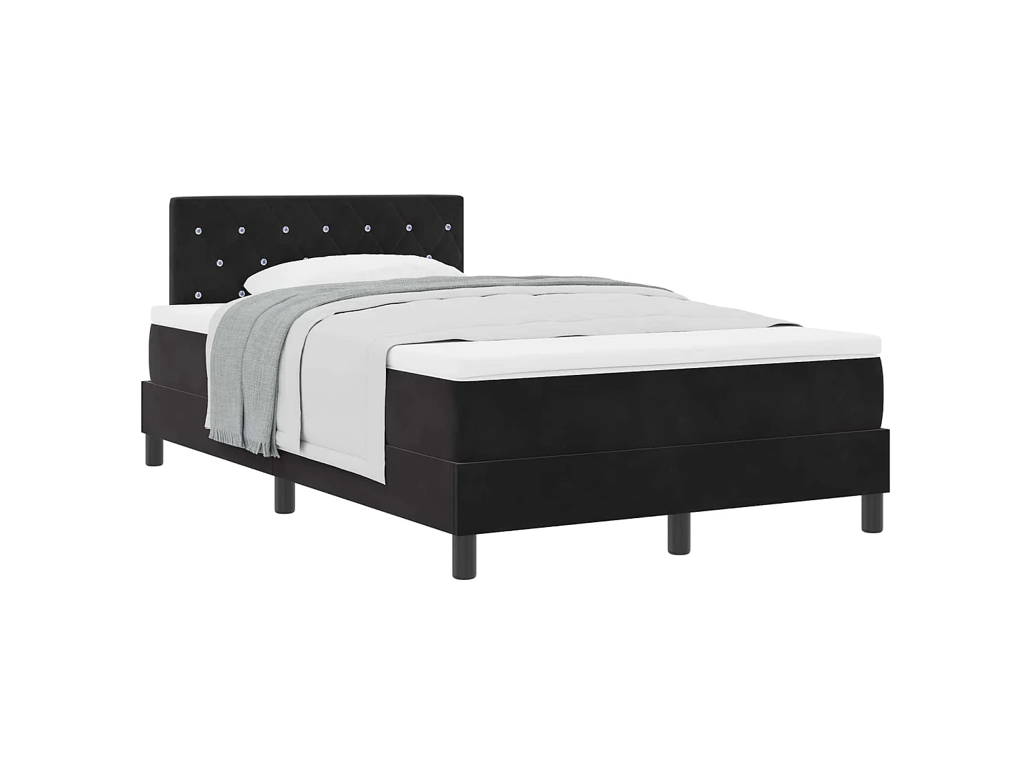 Boxspringbed met Matras met matras Zwart 120 x 200 cm Stof