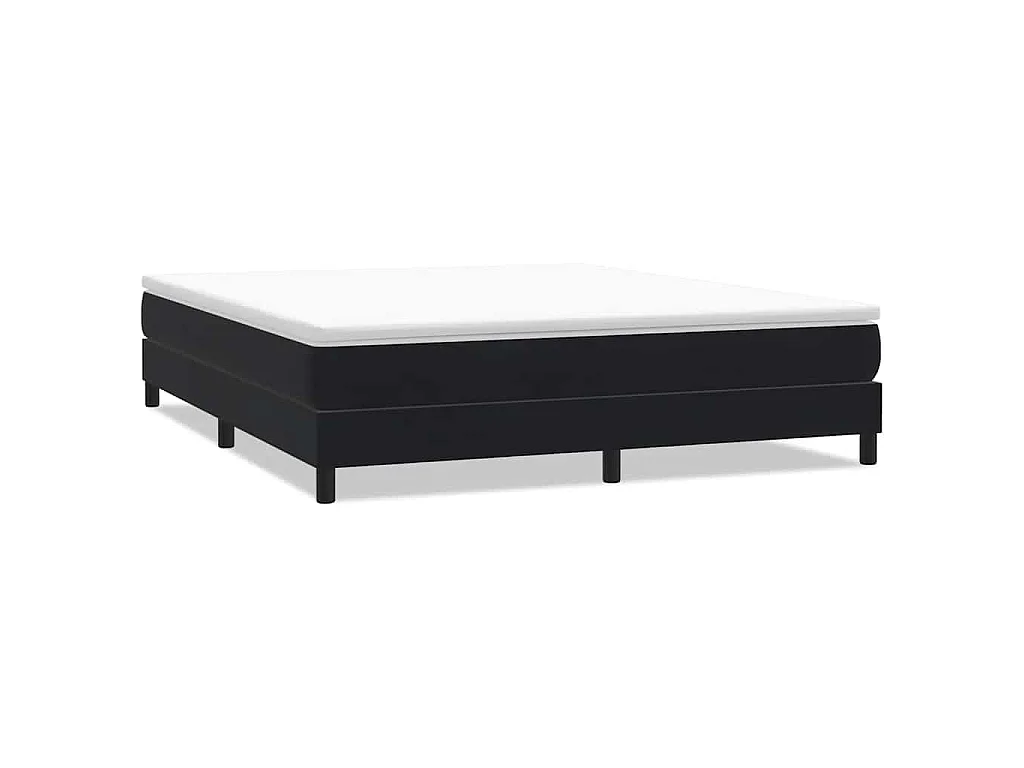 Boxspringbed zonder matras 180x220 cm fluweel zwart