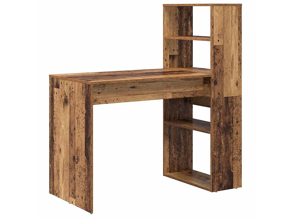 Bureau met plank Oud Hout 113 x 54 x 120 cm Bewerkt hout