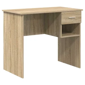 Bureau met lade Sonoma Eiken 90 x 49 x 75 cm Bewerkt hout