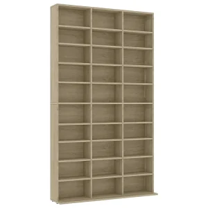 Cd-kast 102x23x177,5 cm bewerkt hout sonoma eikenkleurig