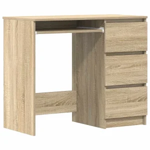Bureau 90x45x76 cm bewerkt hout sonoma eikenkleurig Bureau 90x45x76 cm bewerkt hout sonoma eikenkleurig