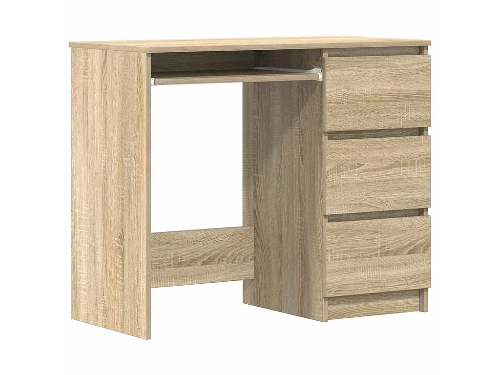 Bureau 90x45x76 cm bewerkt hout sonoma eikenkleurig