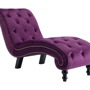 Chaise longue fluweel paars Chaise longue fluweel paars