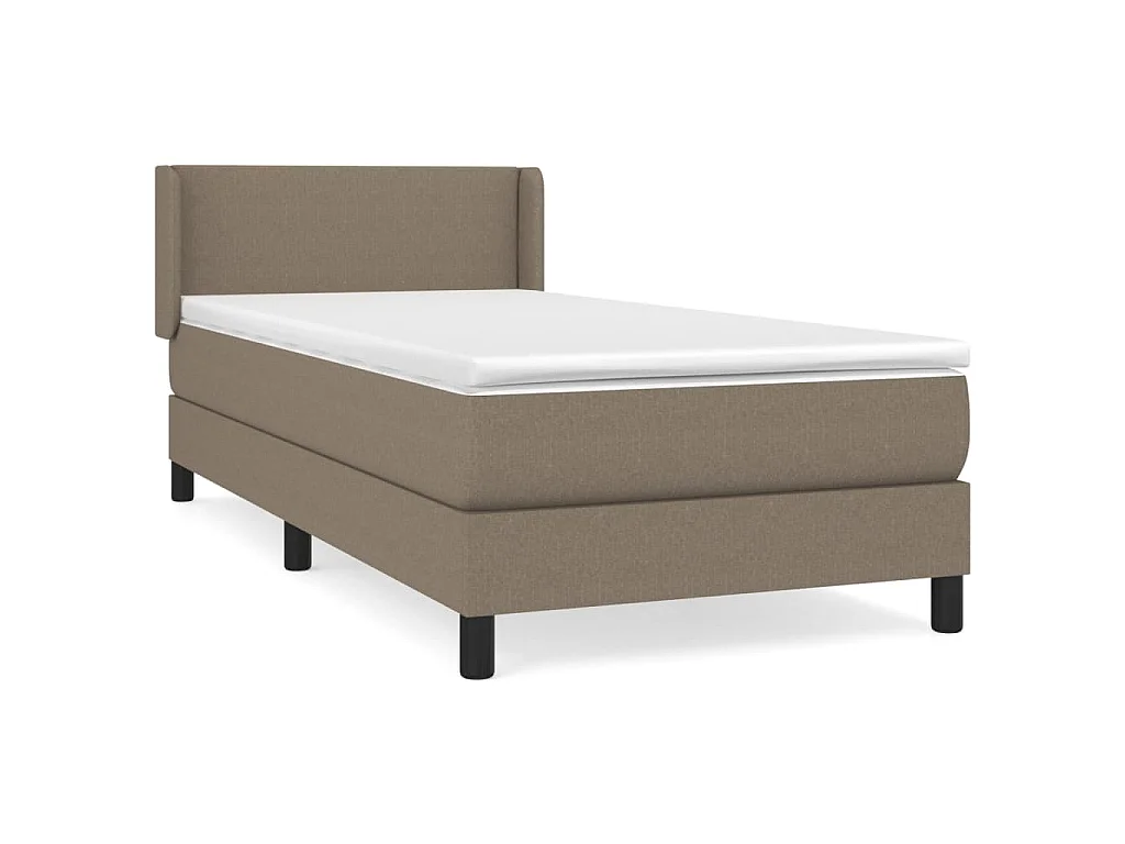 Boxspring met matras stof taupe 90x200 cm