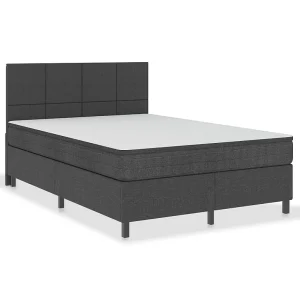 Boxspring stof donkergrijs 140×200 cm Boxspring stof donkergrijs 140×200 cm