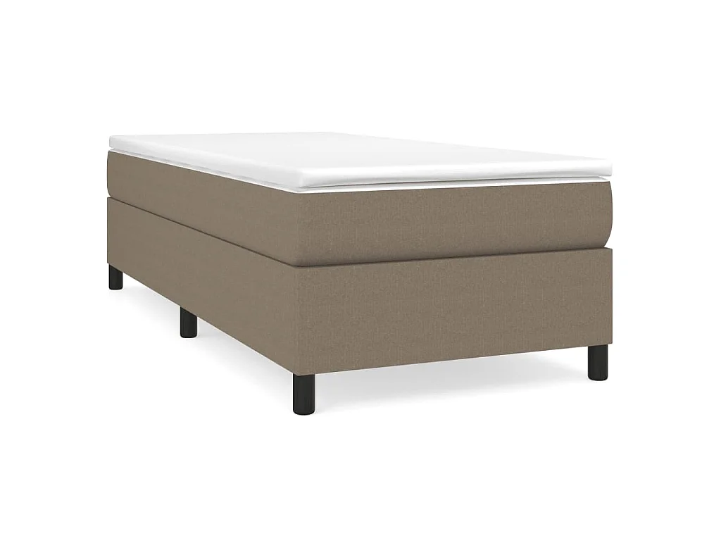 Boxspring met matras stof taupe 90x200 cm