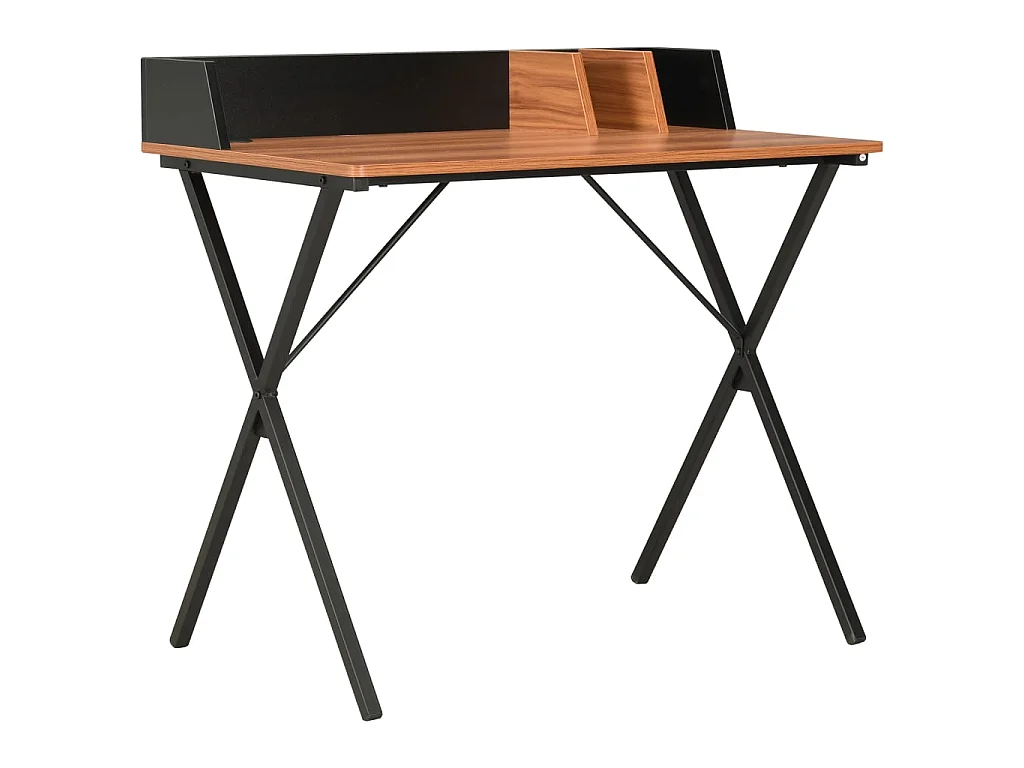 Bureau 80x50x84 cm zwart en bruin