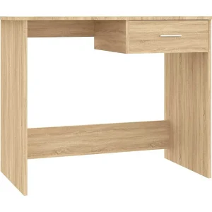 Bureau 100x50x76 cm bewerkt hout gerookt eikenkleurig Bureau 100x50x76 cm bewerkt hout gerookt eikenkleurig