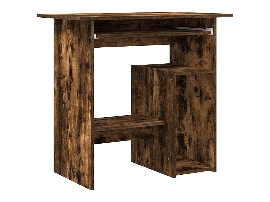 Bureau 80x45x74 cm bewerkt hout gerookt eikenkleurig