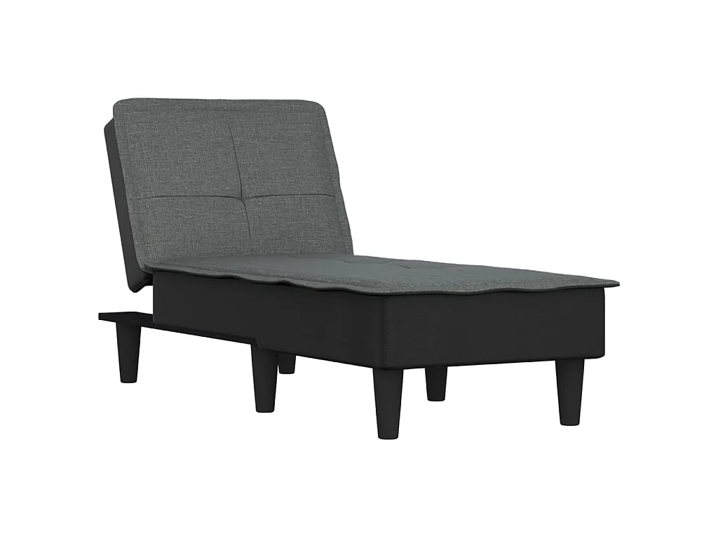 Chaise longue stof donkergrijs