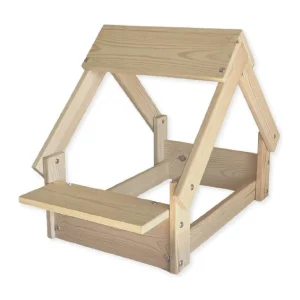Dog Booth, Voor kleine en middelgrote honden en katten, met steun voor 2 kommen, 60x44x55cm, Interieur en buitenkant, Natuurlijk Dog Booth, Voor kleine en middelgrote honden en katten, met steun voor 2 kommen, 60x44x55cm, Interieur en buitenkant, Natuurlijk