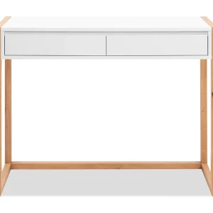 Console met 2 lades, decor wit en eiken, artisan L100 cm – NOVA Console met 2 lades, decor wit en eiken, artisan L100 cm – NOVA