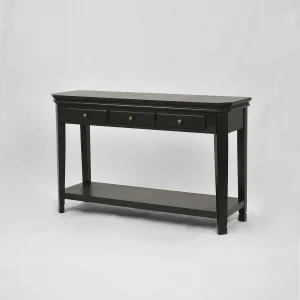 Consoletafel 128x80x40 cm zwart Cesena CE012