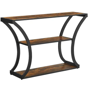 Consoletafel 120x30x80 cm Zwart Vintage Bruin