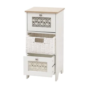 Commode MCW-O75,  naturel-wit