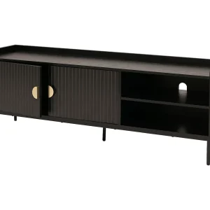 TV-rek deuren MCW-O39,  houtlook zwart