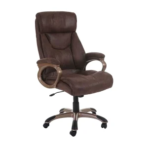 Denver bureaustoel, suede-look taupe-bruin Denver bureaustoel, suede-look taupe-bruin