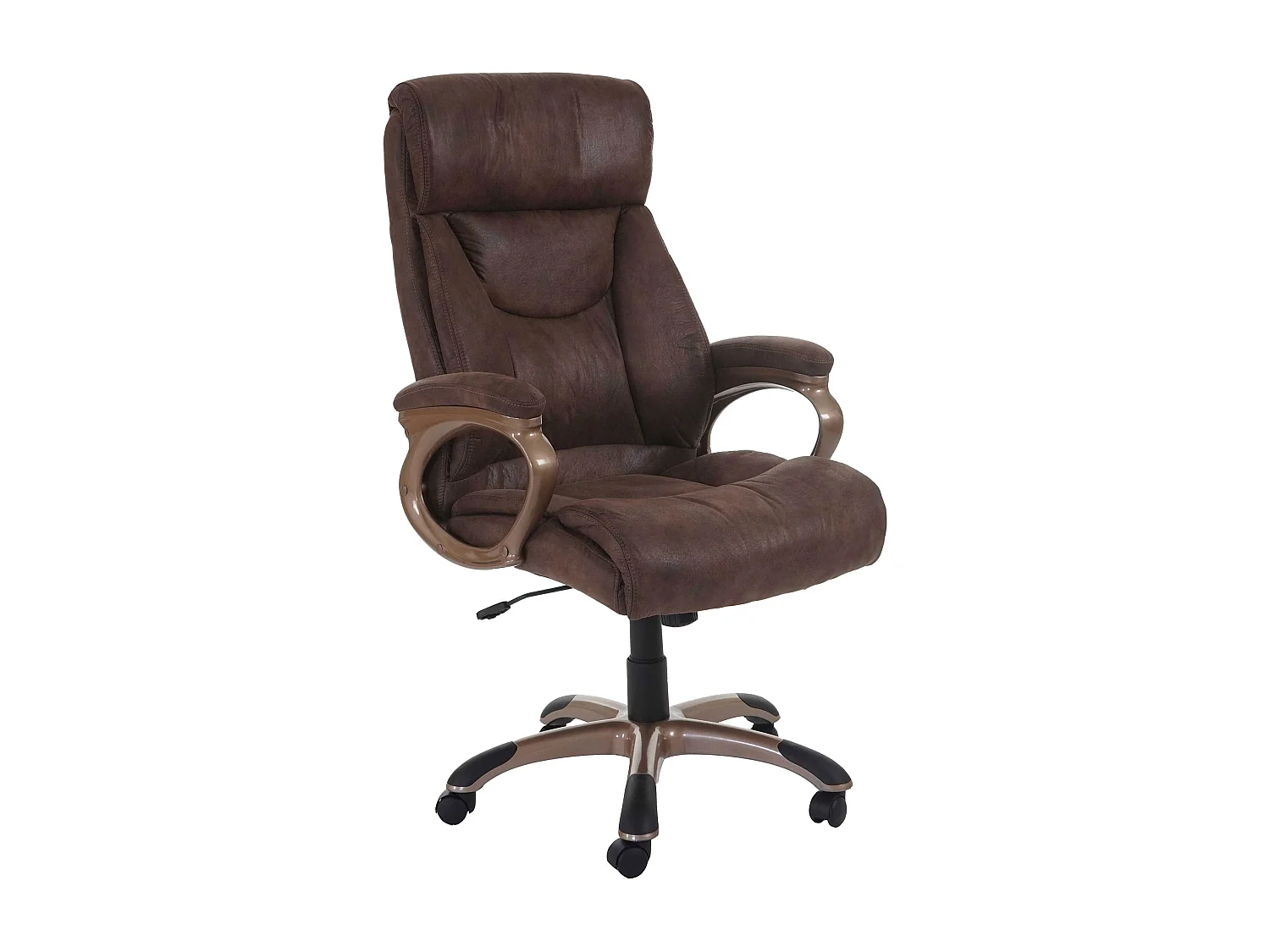 Denver bureaustoel, suede-look taupe-bruin